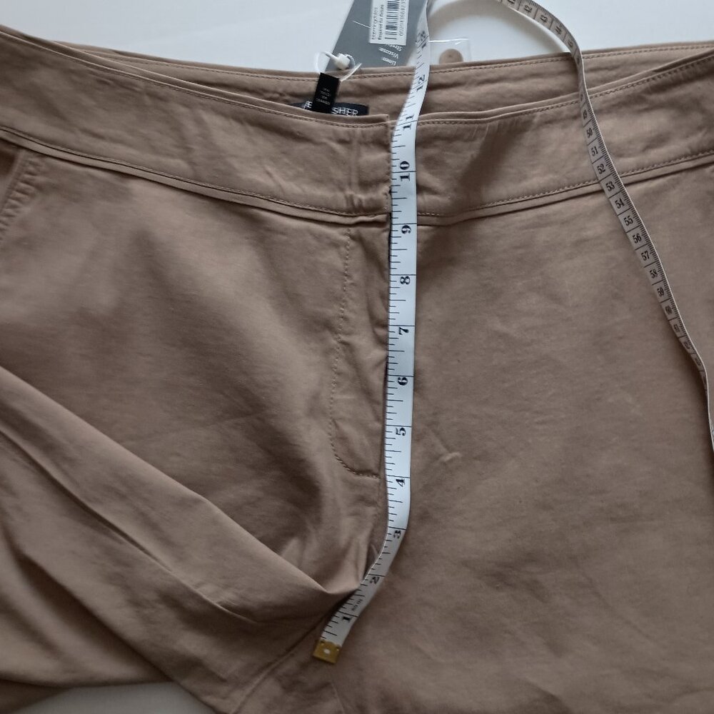 Eileen Fisher Tan Classic Walking Shorts Linen Blend Women’s Size 14 NWT - Picture 9 of 14